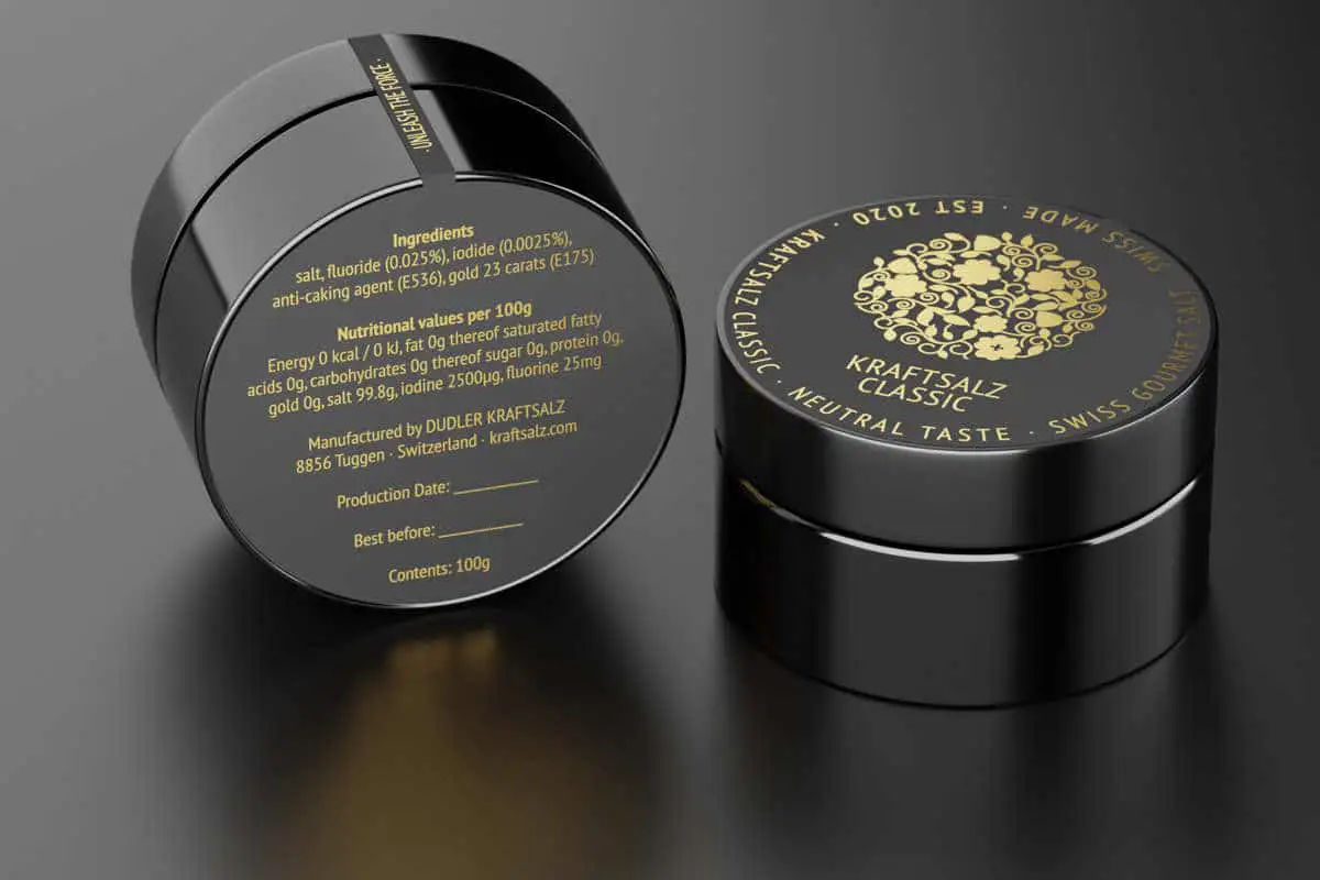 Gedruckte Etiketten für die Verpackung von Salzdosen